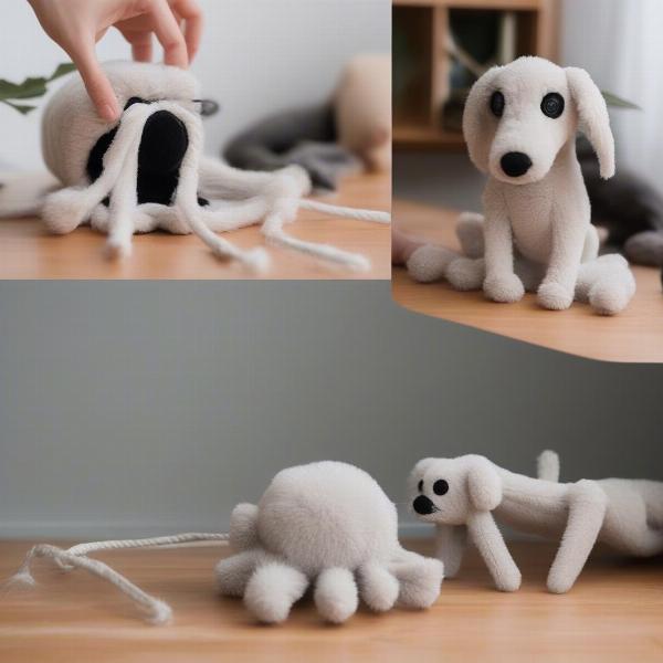 Cleaning and caring for a spider dog toy