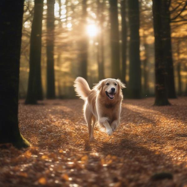 Enjoying a dog walk in Delamere Forest, Cheshire