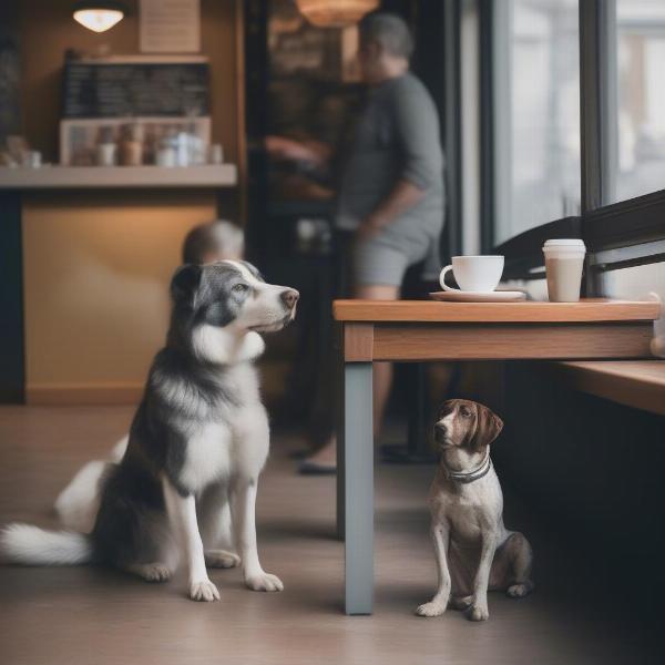 Dog etiquette at a Chester cafe