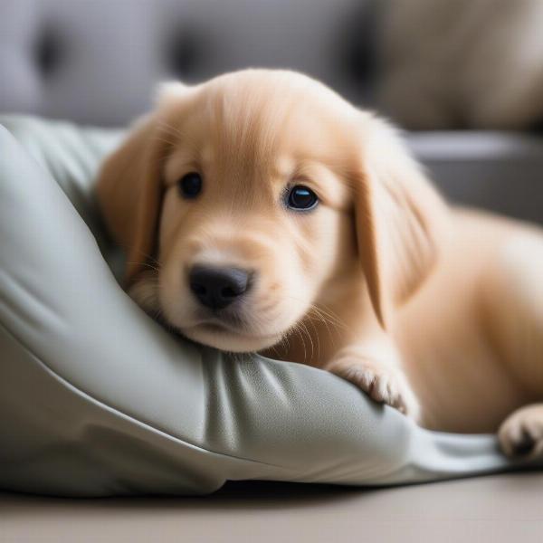 Chew-proof dog bed for teething puppy