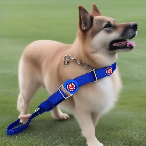 Chicago Cubs Dog Collar and Leash Set