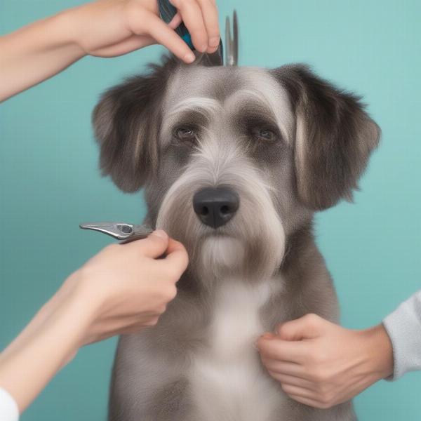 Dog Getting Nails Trimmed