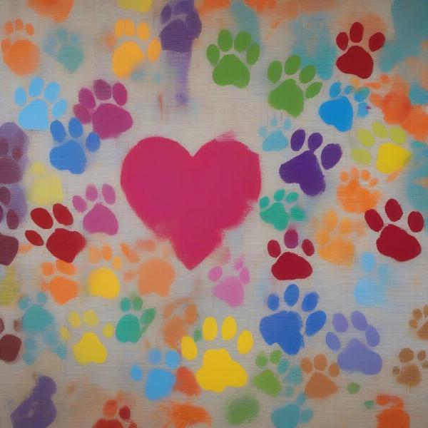 Dog Paw Print Art: Creating unique and personalized artwork using your dog's paw prints.