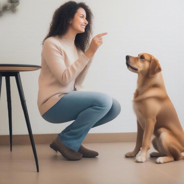 Dog Performing "Sit" Command