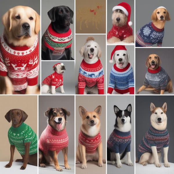 Choosing a Christmas sweater for a large dog