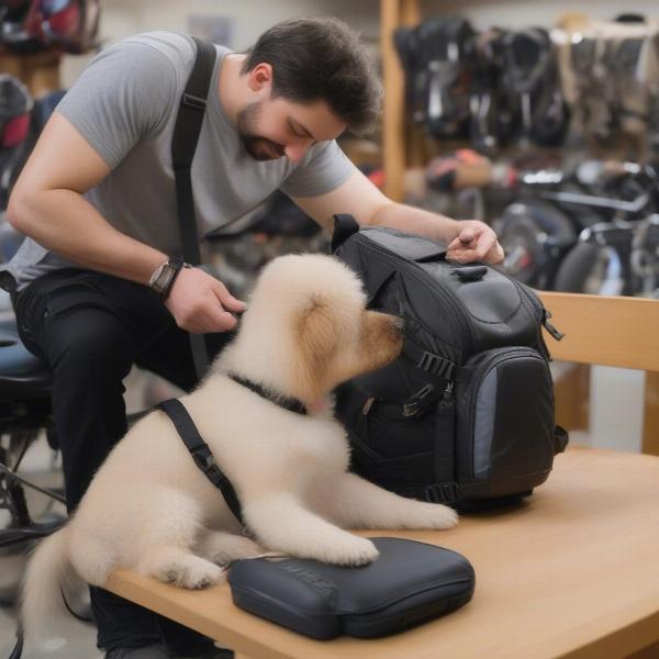 Choosing a backpack for a dog on a motorcycle