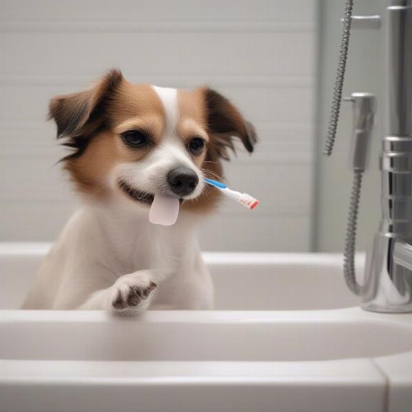 Choosing a toothbrush for small dogs