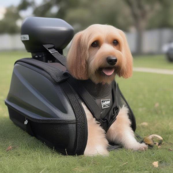 Choosing a carrier for a dog on a moped