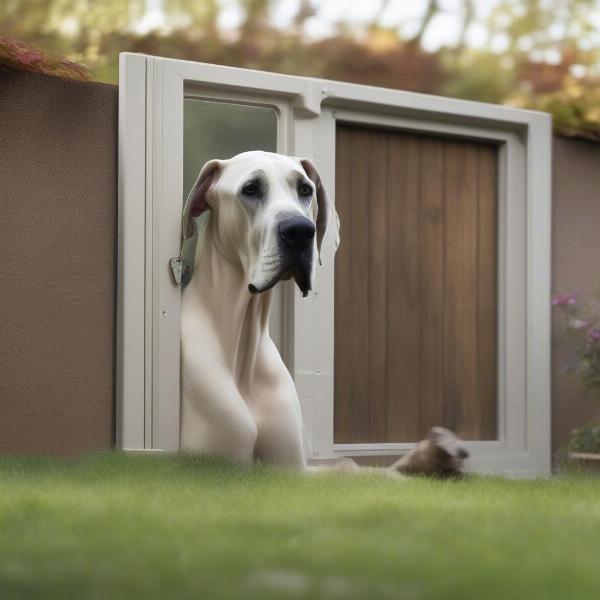 Choosing a large dog door for a giant breed dog