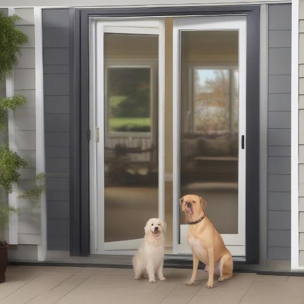 Choosing a screen door with dog door for your pet