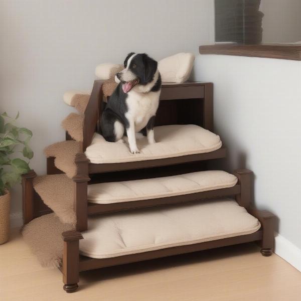 Choosing a dog bed with stairs that fits your dog's size