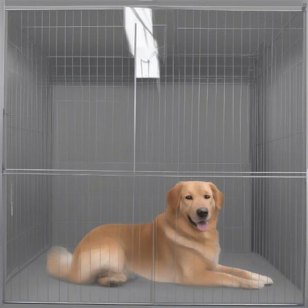 Choosing the right size for a large indoor dog kennel