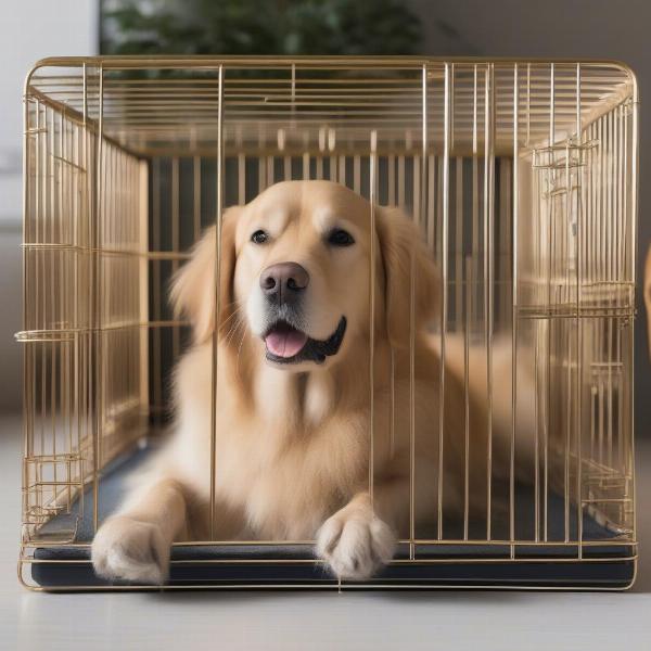 Choosing the right size for a gold dog crate