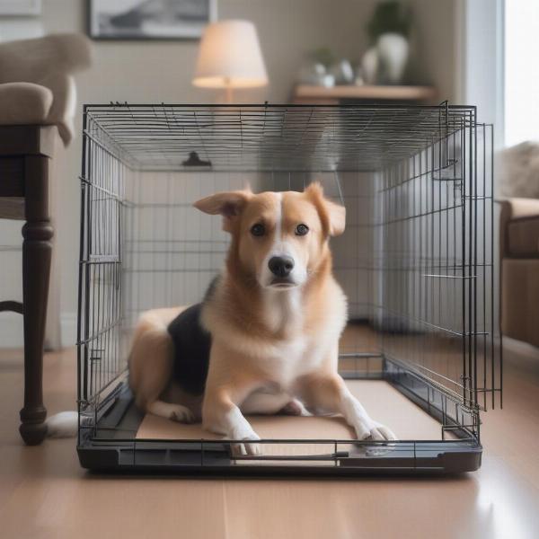 Choosing the right cone size for a dog sleeping in a crate