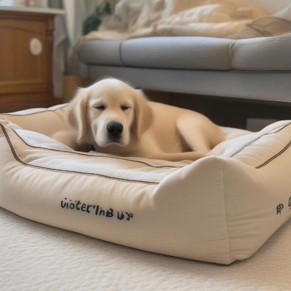 Choosing the right size beige dog bed