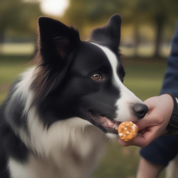 A dog being trained