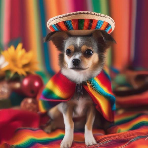 Dog celebrating Cinco de Mayo