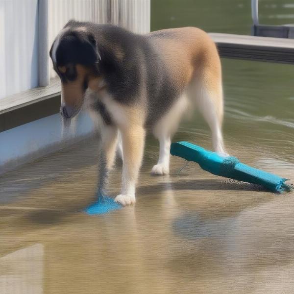 Cleaning and maintaining a dog boat ramp