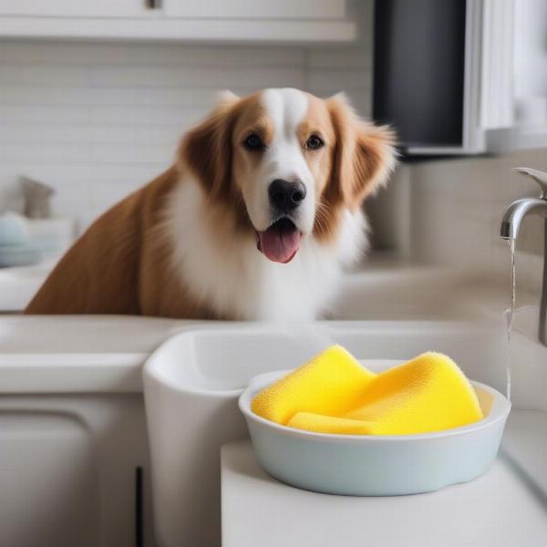 Cleaning a Ceramic Dog Bowl