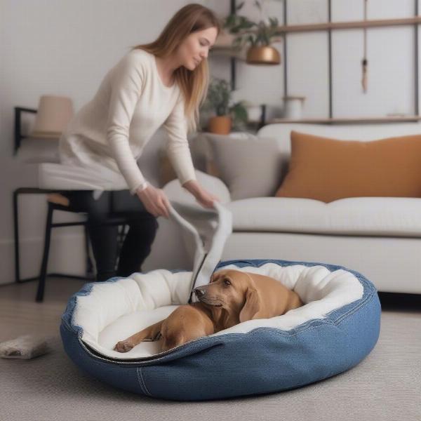 Cleaning Denim Dog Bed Cover