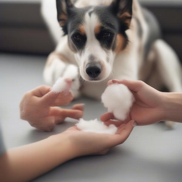 Cleaning a Dog Paw Wound