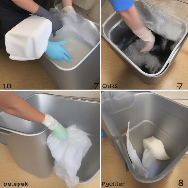 Cleaning and maintaining a dog roll container