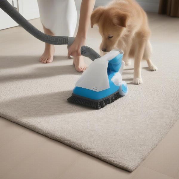 Cleaning a Rug Soiled by a Dog