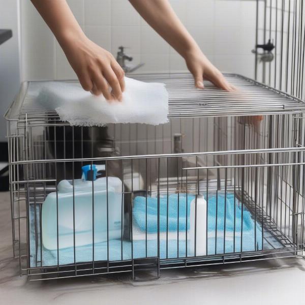 Cleaning Metal Dog Crate Tray