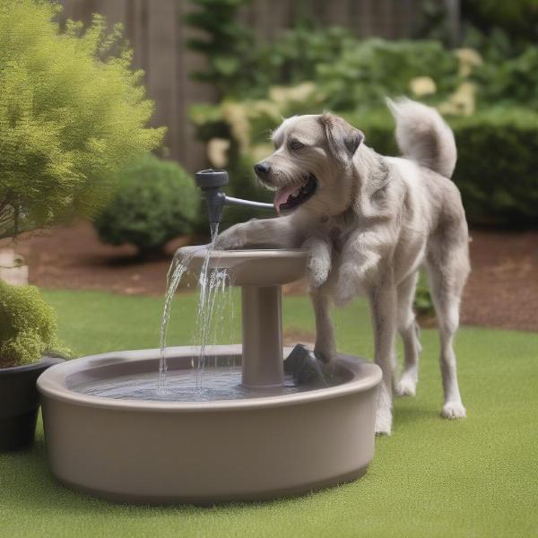 Cleaning an Outdoor Dog Watering Fountain