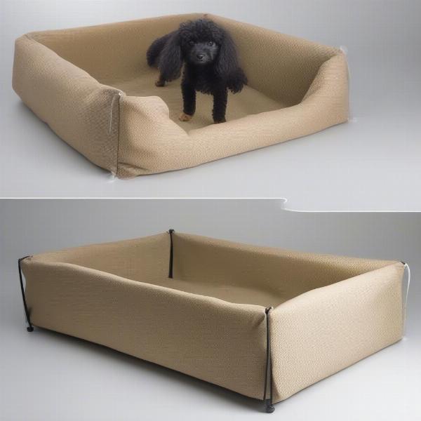 Cleaning a raised dog bed