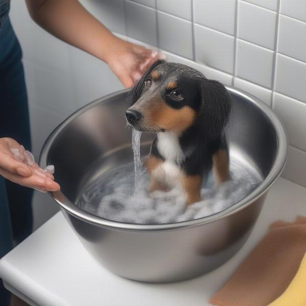 Cleaning a Stainless Steel Dog Bowl