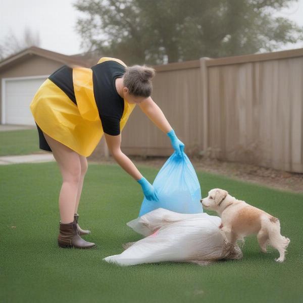 Cleaning Up After a Dog