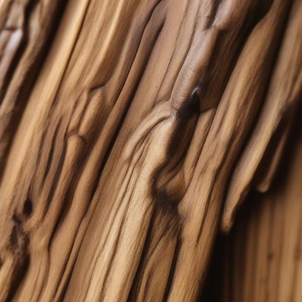 Close-up of a coffee wood dog chew