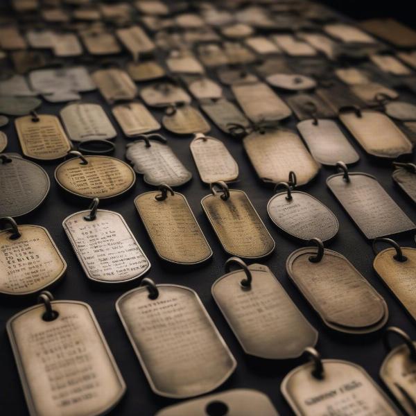 Collection of Military Dog Tags