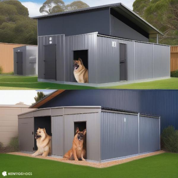 Colorbond Dog Kennels in Various Sizes