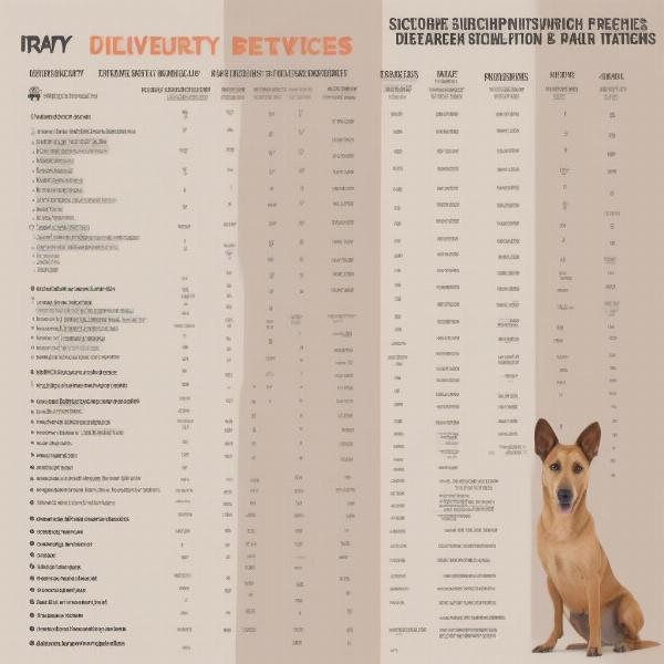 Comparison Chart of Raw Dog Food Subscriptions