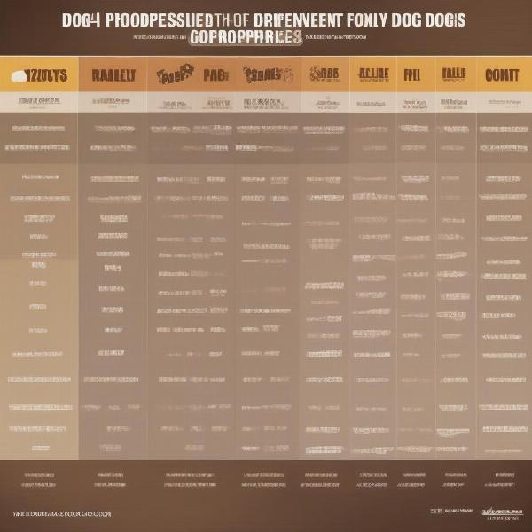 Coprice Dog Food Price Comparison Table