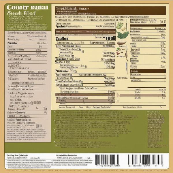 Country Naturals Dog Food Label