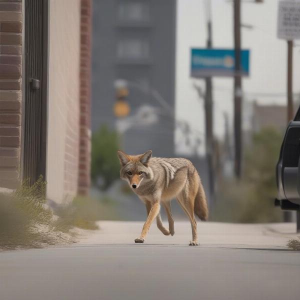 Coyote in Urban Environment