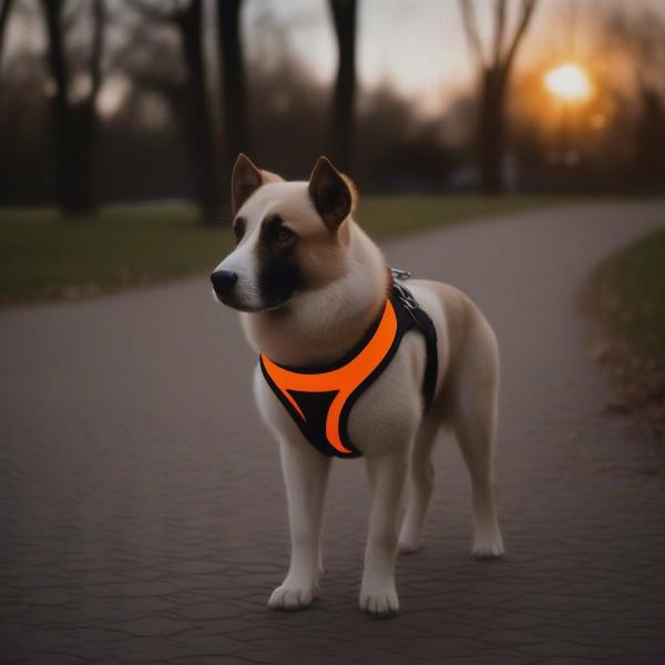 Custom Dog Harness with Reflective Strips