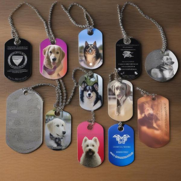 Custom Engraved Dog Tag with Picture