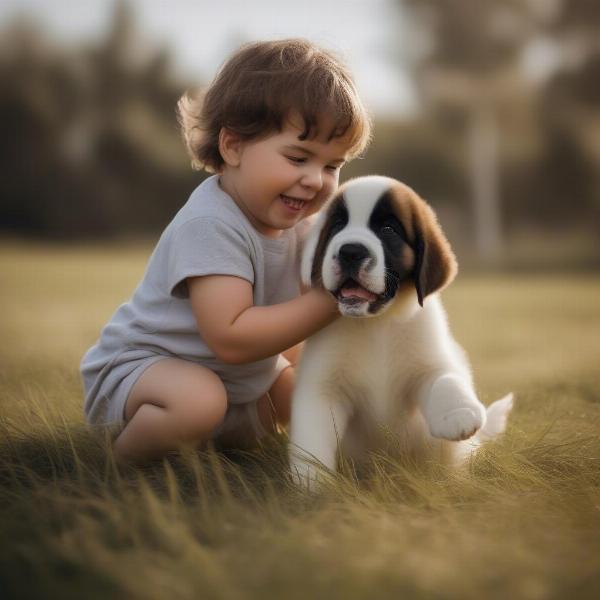 Cute and playful Saint Bernard names like Fluffy and Cuddle highlight their gentle nature.