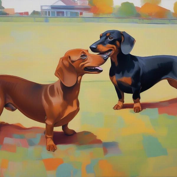 David Hockney's Dachshunds: Stanley and Boodgie