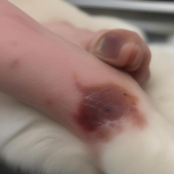 Dog Wound Debridement Stage