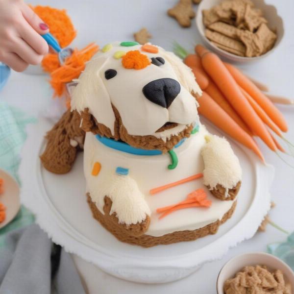 Decorated Dog Cake