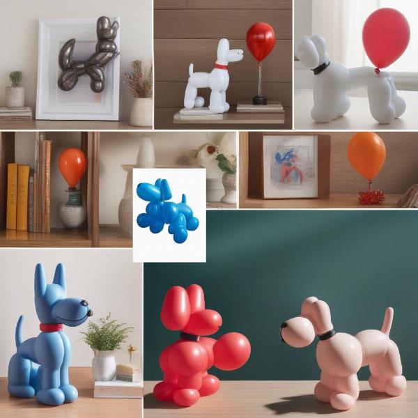 Different ways to decorate with balloon dog statues