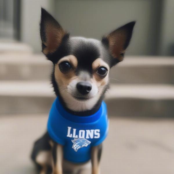 Detroit Lions Dog Jersey in Blue