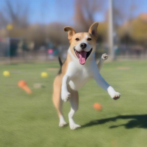 Dog Playing at Dewey Dog Park