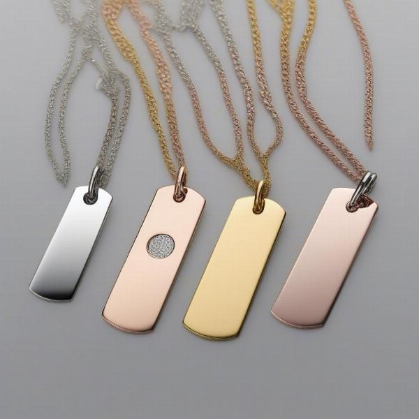 Diamond Dog Tag Pendant Materials