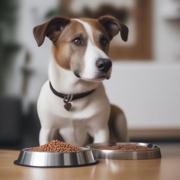 Diamond Performance Dog Food in a Bowl